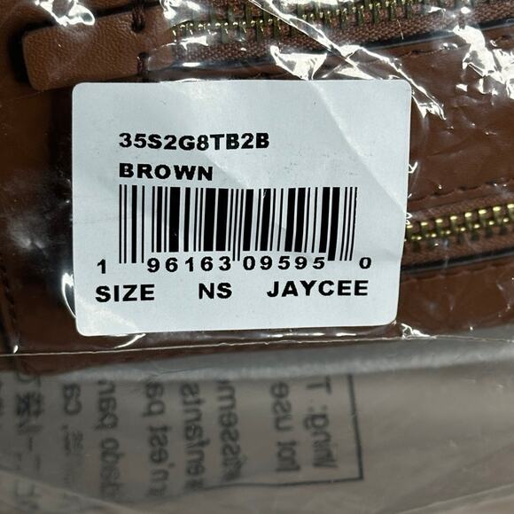 MICHAEL KORS Jaycee Medium MK Monogram Logo Backpack Brown Coated Canvas NWT - Picture 6 of 9